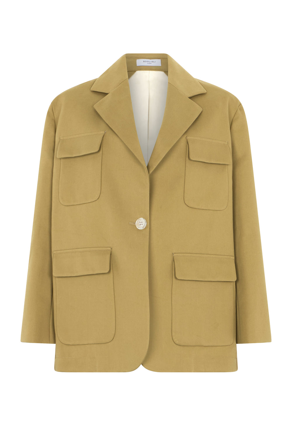 Grüner Blazer Sahara aus doppelter Baumwolle