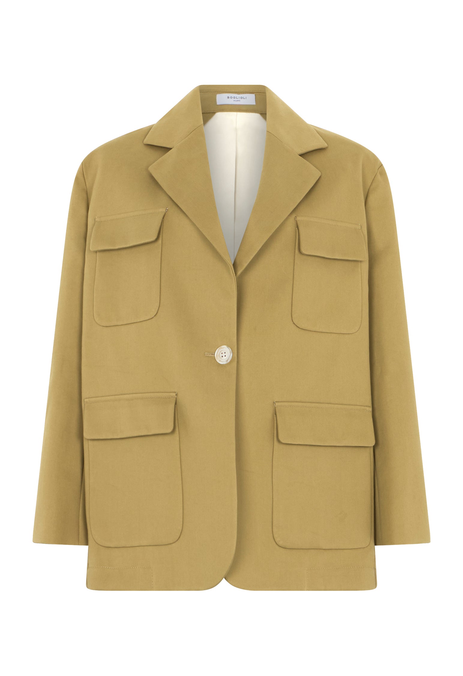 Grüner Blazer Sahara aus doppelter Baumwolle